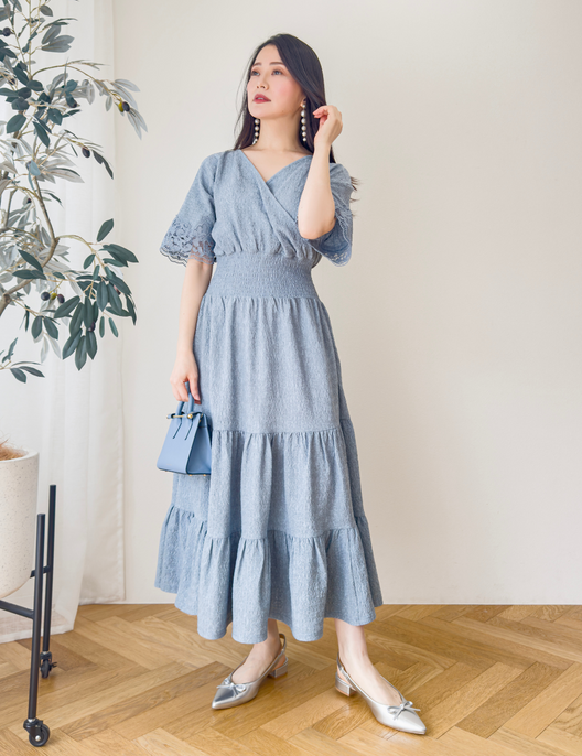 CINEMATIQ 2Wayレースシエナワンピ ブルー 2Wayシエナワンピ| CINEMATIQ by Pinup Closet