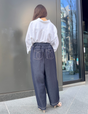 [Basic Line] Stretch denim-like pants