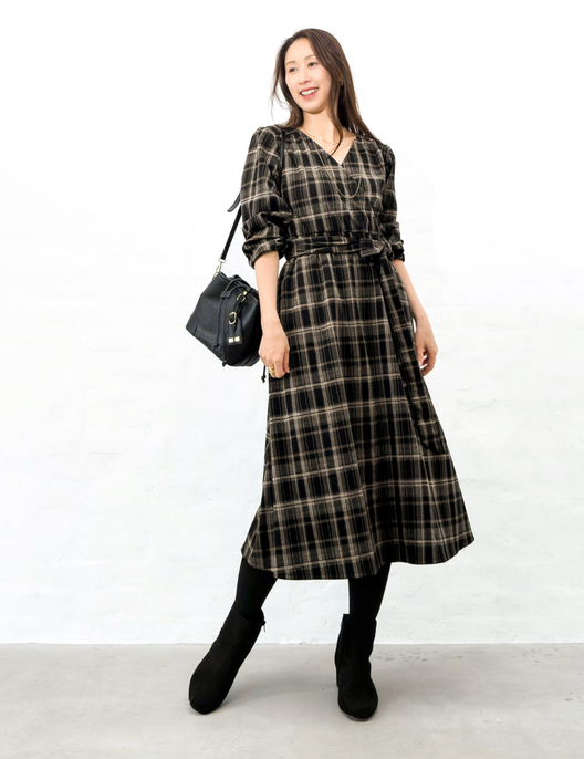 Cache-coeur Checked Dress