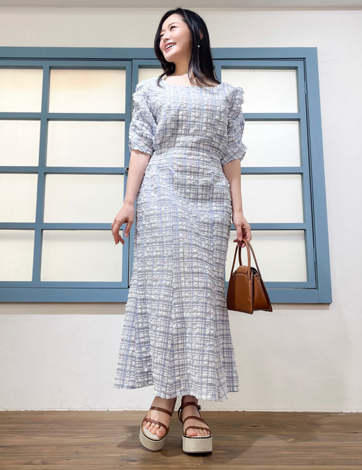 プレイドヘレナマーメイドワンピ | CINEMATIQ by Pinup Closet プレイドヘレナマーメイドワンピ | CINEMATIQ by Pinup Closet