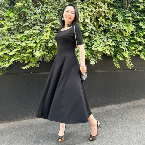 ジェーンワンピース(ブラック・ネイビー・モスグリーン)| CINEMATIQ