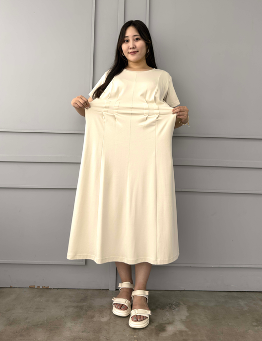 汗染み防止タックTシャツワンピ