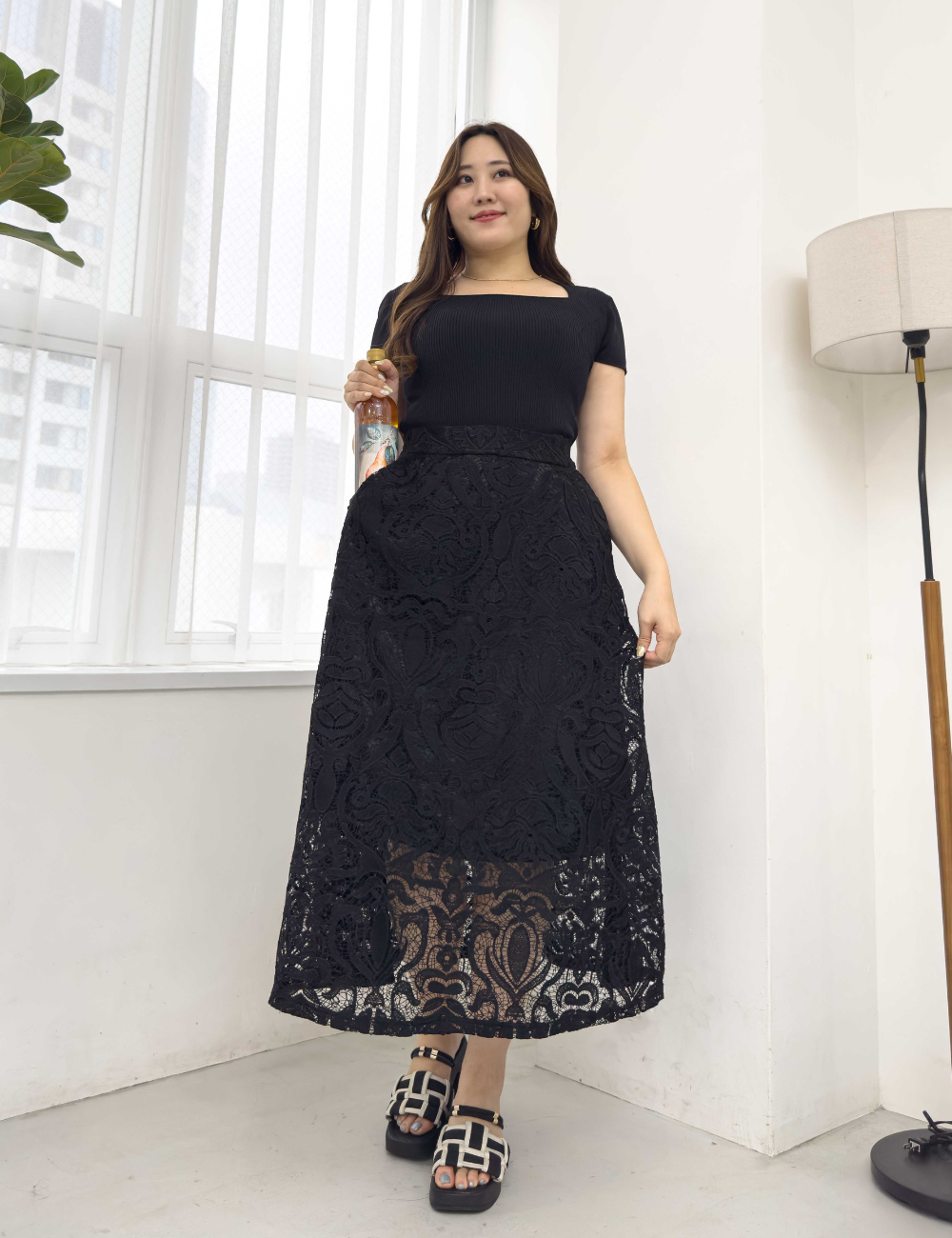 Sheer Lace Skirt