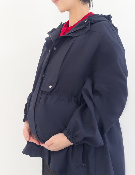 CINEMATIQ 【日本製生地】撥水難燃タウンジャケット ネイビー ディティール