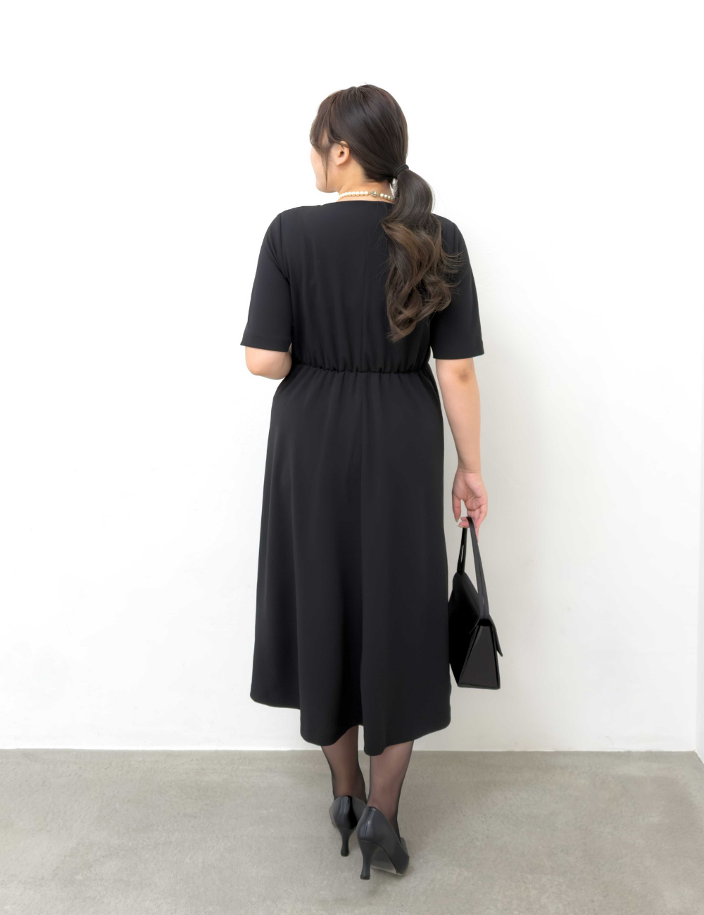 Washable and Stretchy Black Formal Wear (2-piece dress set)