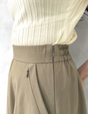 Pintuck flared skirt
