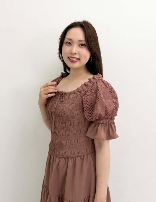 2wayオンオフショルダーワンピ