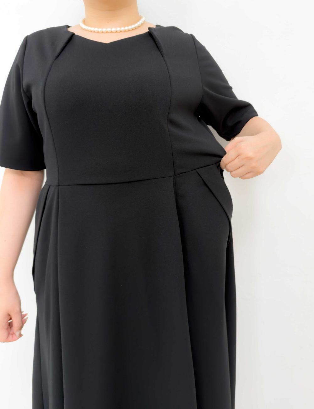 Washable and Stretchy Black Formal Wear (2-piece dress set)