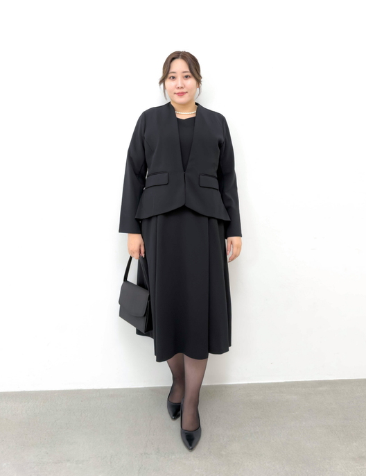 Washable and Stretchy Black Formal Wear (2-piece dress set)