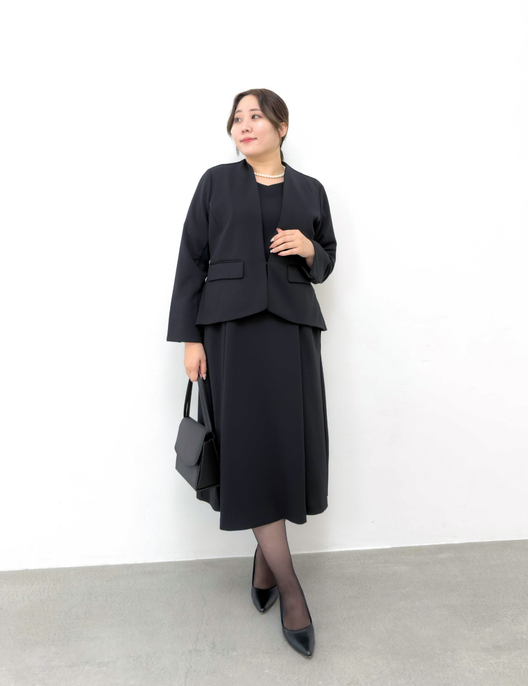 Washable and Stretchy Black Formal Wear (2-piece dress set)