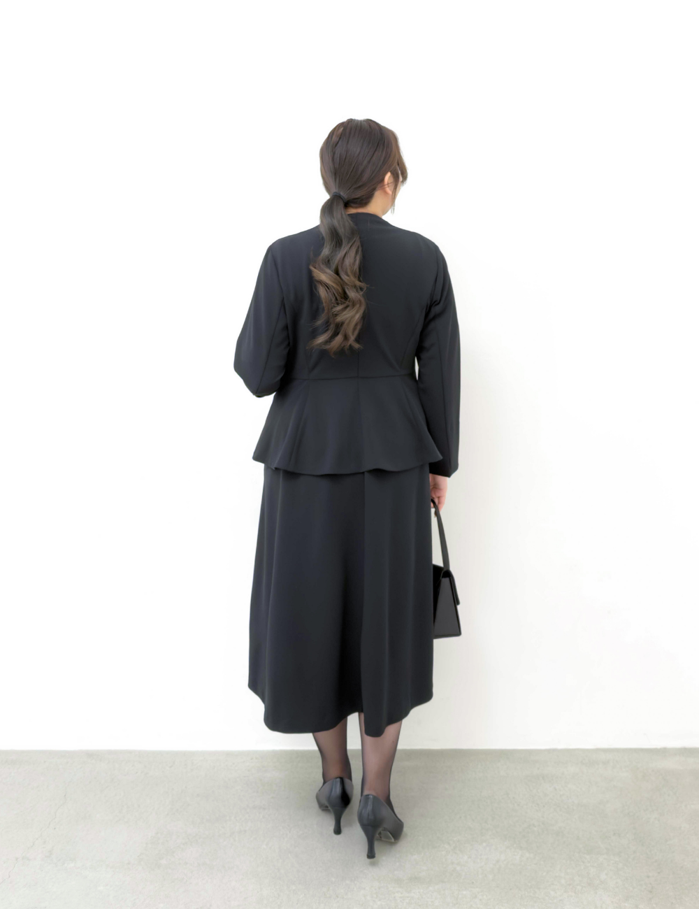 Washable and Stretchy Black Formal Wear (2-piece dress set)