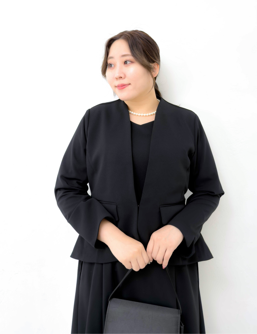 Washable and Stretchy Black Formal Wear (2-piece dress set)
