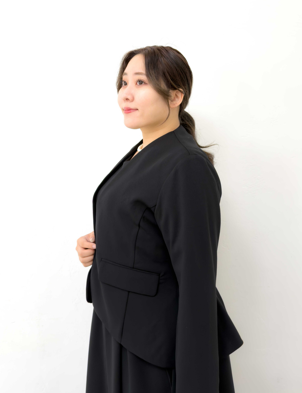 Washable and Stretchy Black Formal Wear (2-piece dress set)