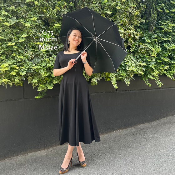 ジェーンワンピース(ブラック・ネイビー・モスグリーン)| CINEMATIQ