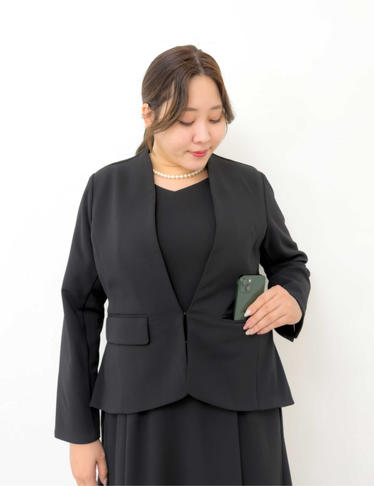 Washable and Stretchy Black Formal Wear (2-piece dress set)