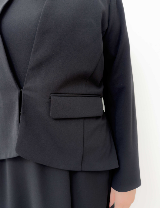 Washable and Stretchy Black Formal Wear (2-piece dress set)