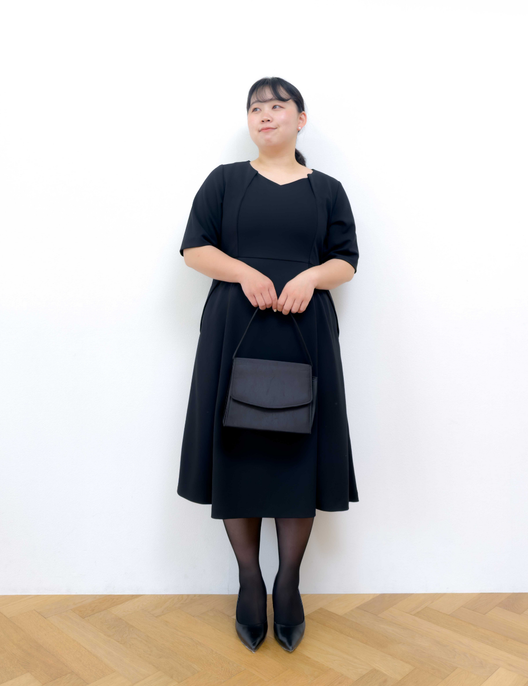 Washable and Stretchy Black Formal Wear (2-piece dress set)