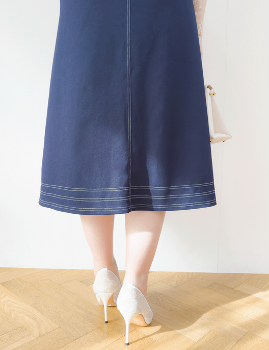 Denim-like shirt dress