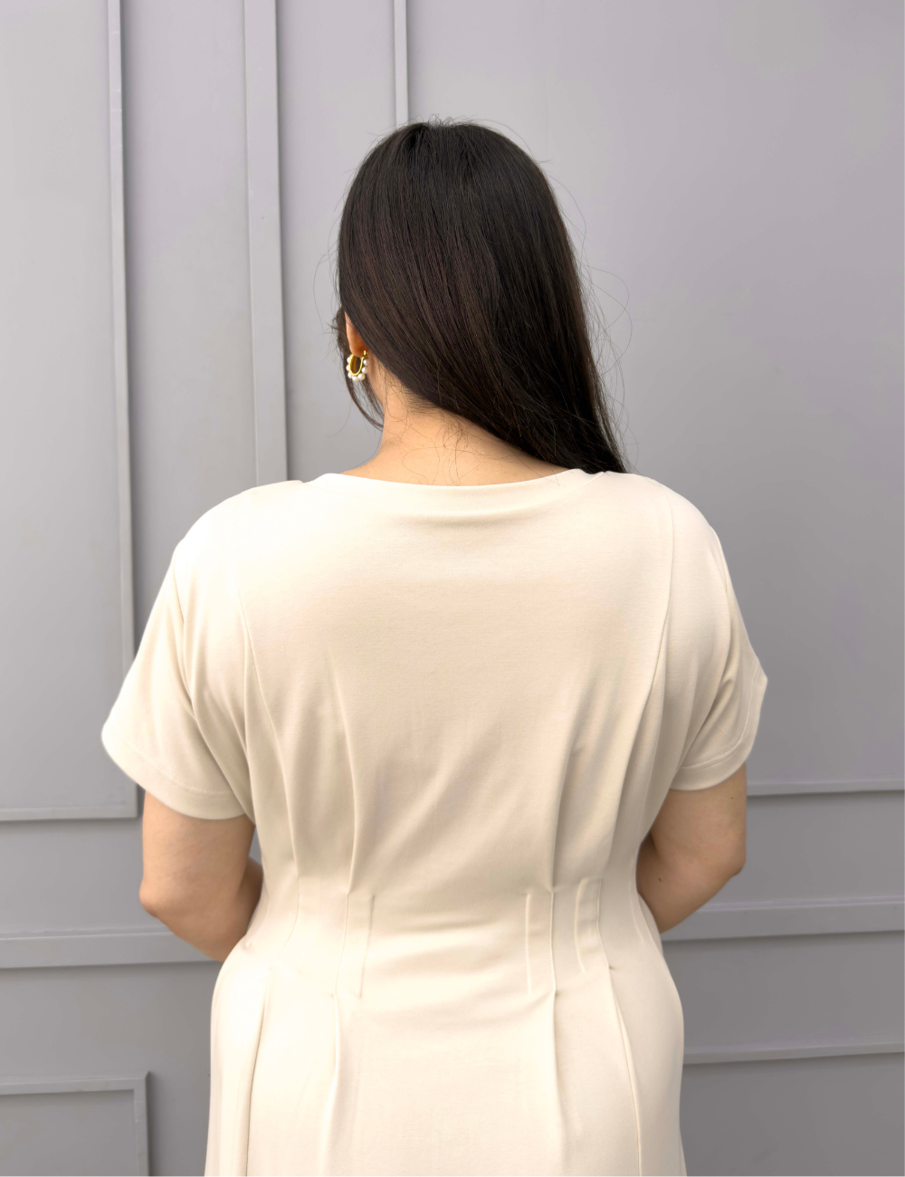 汗染み防止タックTシャツワンピ