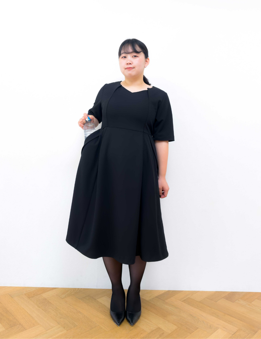 Washable and Stretchy Black Formal Wear (2-piece dress set)