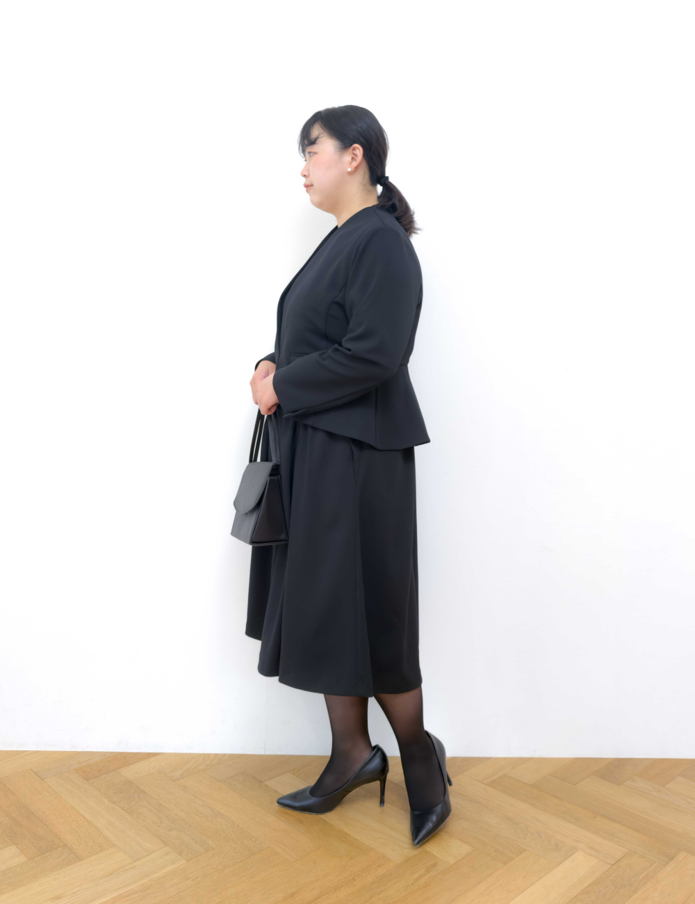 Washable and Stretchy Black Formal Wear (2-piece dress set)