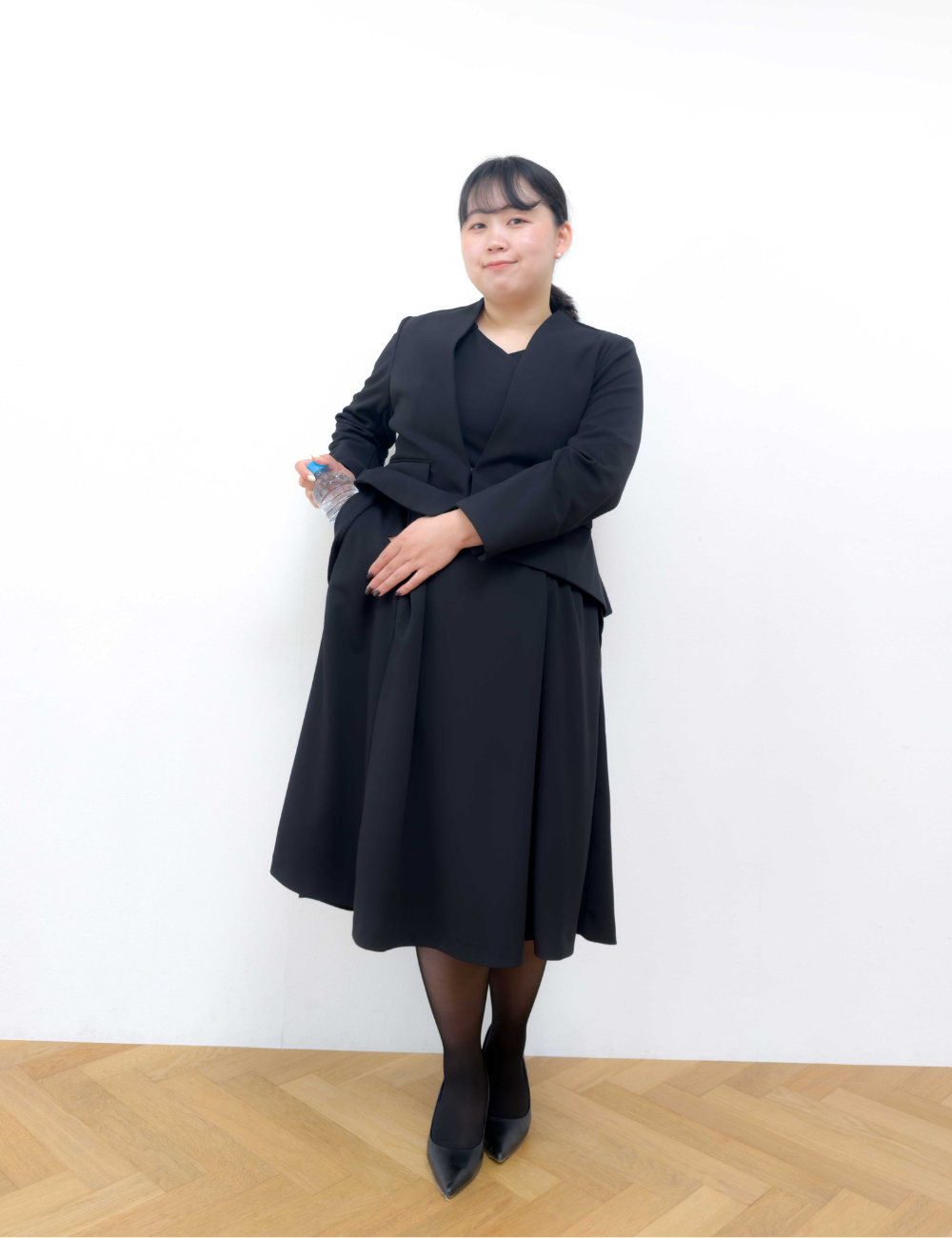 Washable and Stretchy Black Formal Wear (2-piece dress set)