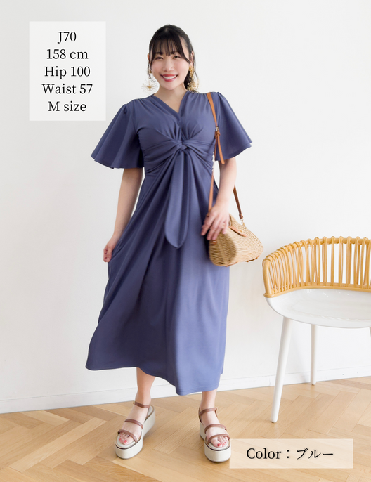 cinematiq♡チューリップスリーブワンピ♡ リネンライクホリデーワンピ| CINEMATIQ by Pinup Closet