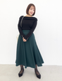 [Basic Line] Double Pocket Flared Skirt