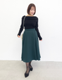 [Basic Line] Double Pocket Flared Skirt