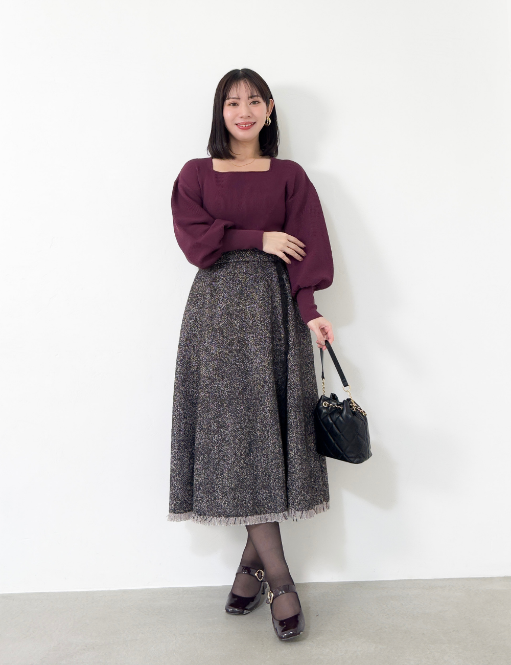 ツイードフリンジAラインスカート - Pinup Closet ONLINE STORE