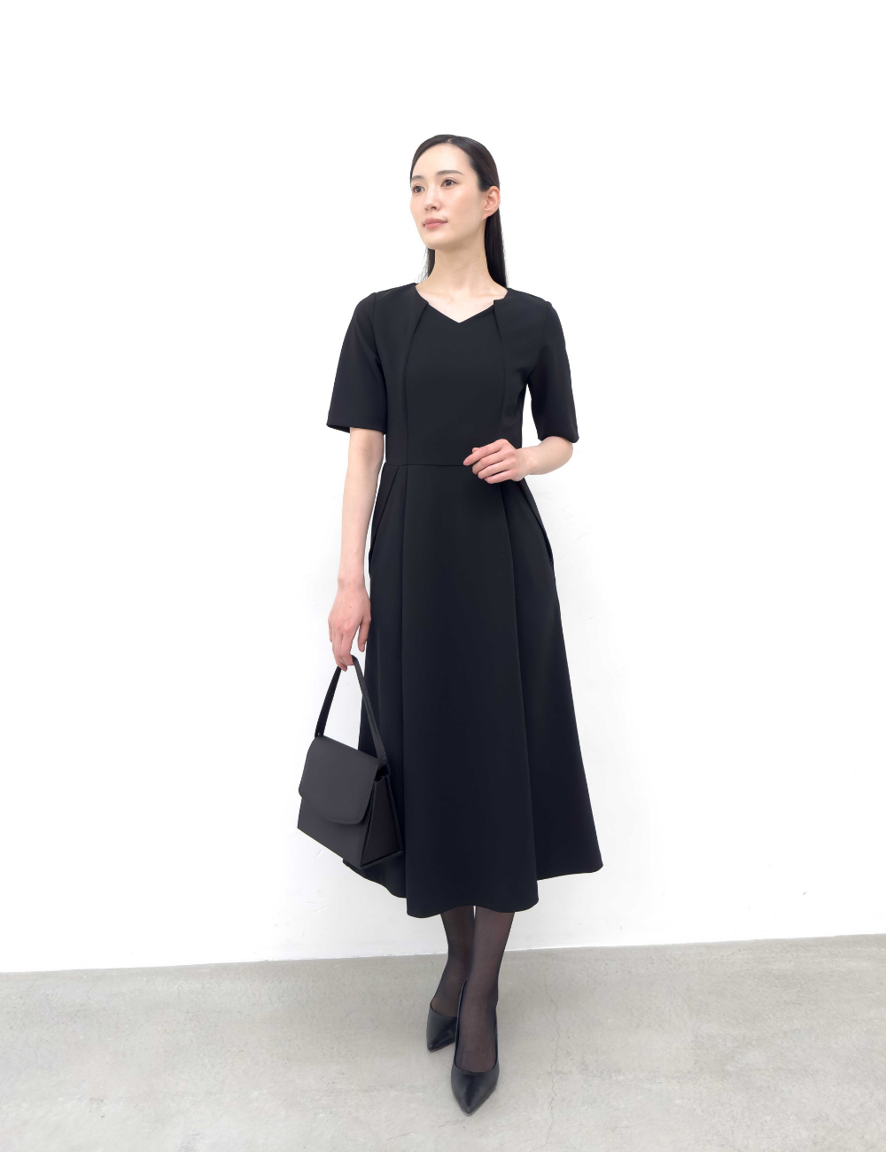 Washable and Stretchy Black Formal Wear (2-piece dress set)
