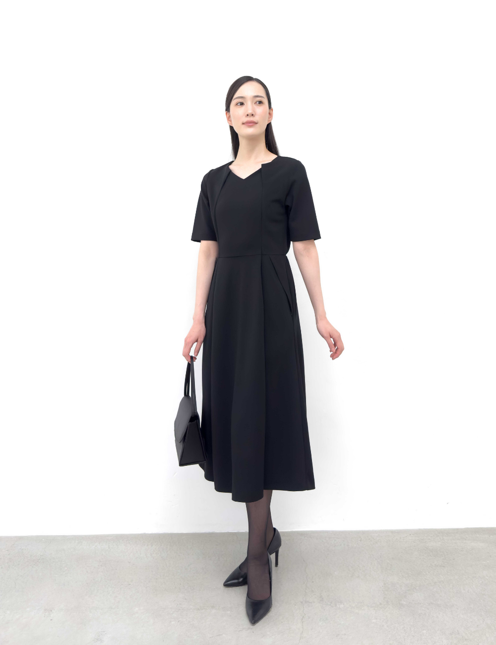 Washable and Stretchy Black Formal Wear (2-piece dress set)