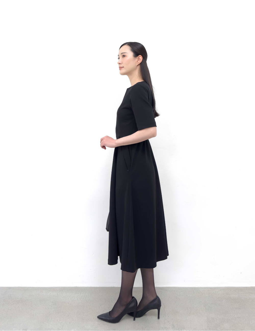 Washable and Stretchy Black Formal Wear (2-piece dress set)