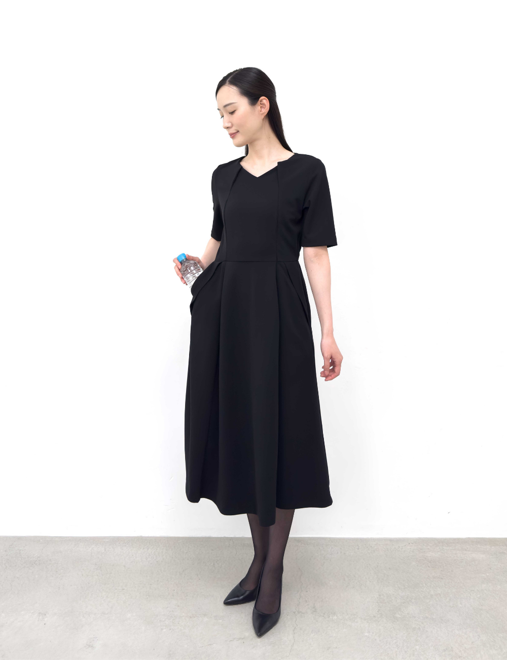 Washable and Stretchy Black Formal Wear (2-piece dress set)