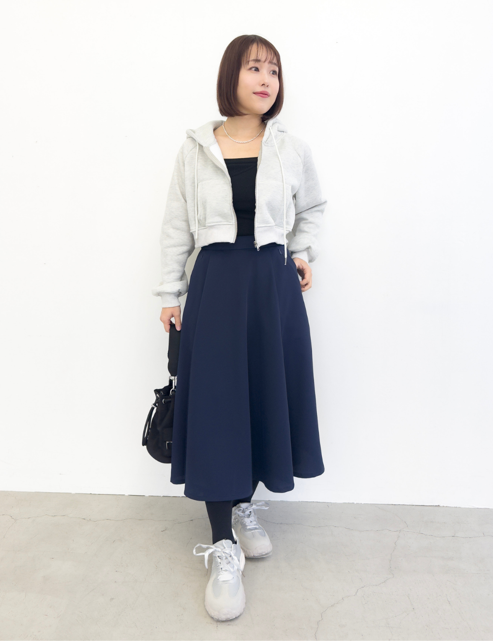 [Basic Line] Double Pocket Flared Skirt
