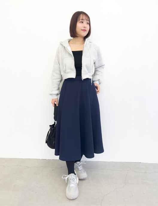 [Basic Line] Double Pocket Flared Skirt