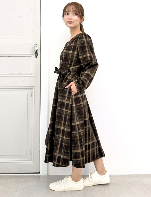 Cache-coeur Checked Dress