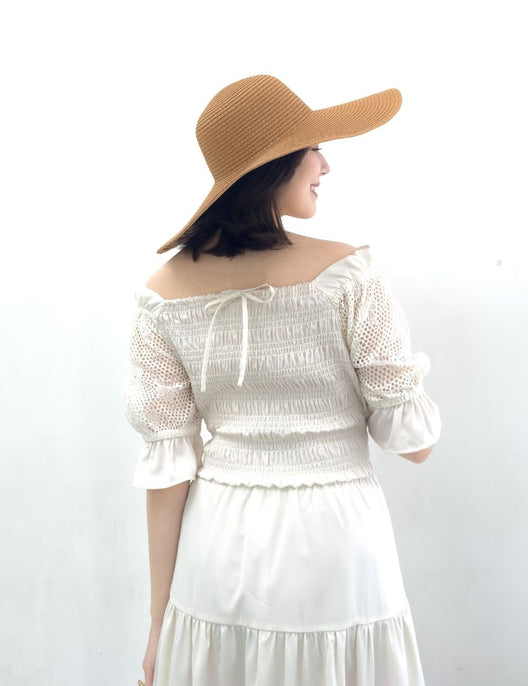 つば広女優帽