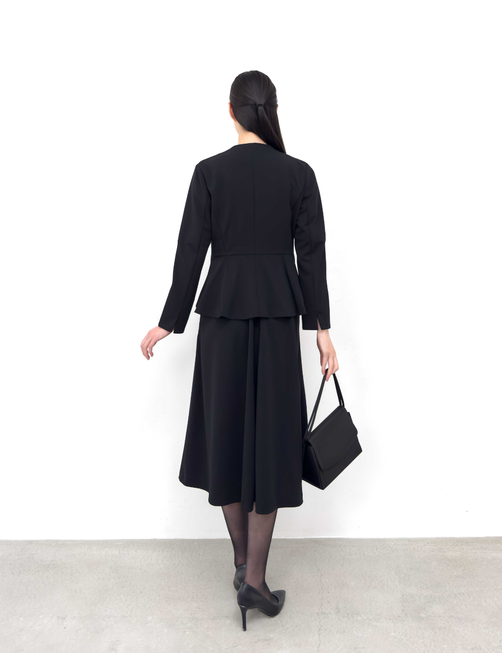 Washable and Stretchy Black Formal Wear (2-piece dress set)