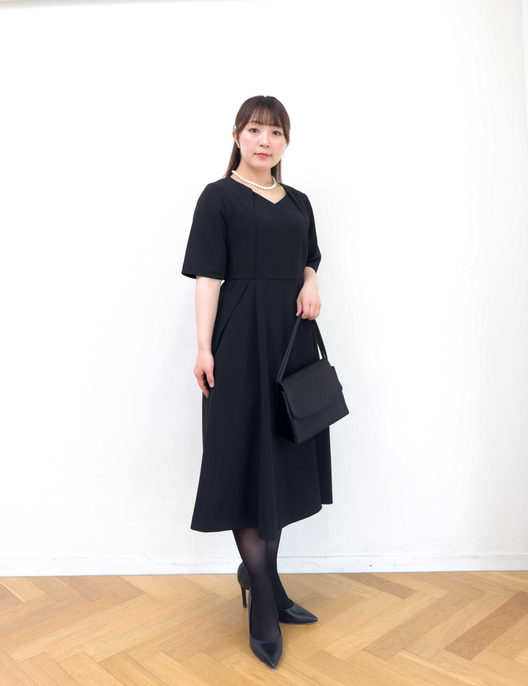 Washable and Stretchy Black Formal Wear (2-piece dress set)