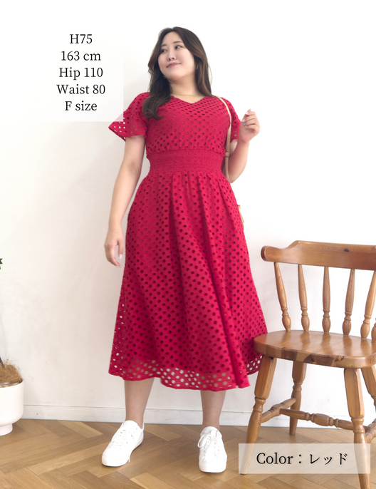 2wayアイレットレースワンピ| CINEMATIQ by Pinup Closet 2wayアイレットレースワンピ| CINEMATIQ by Pinup Closet