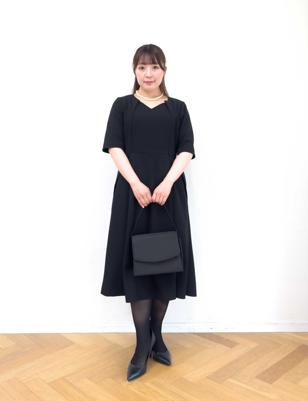 Washable and Stretchy Black Formal Wear (2-piece dress set)