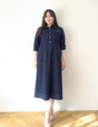 Denim-like shirt dress