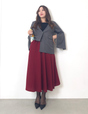 [Basic Line] Double Pocket Flared Skirt