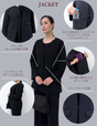Washable, stretchy black formal wear (3-piece pants set)