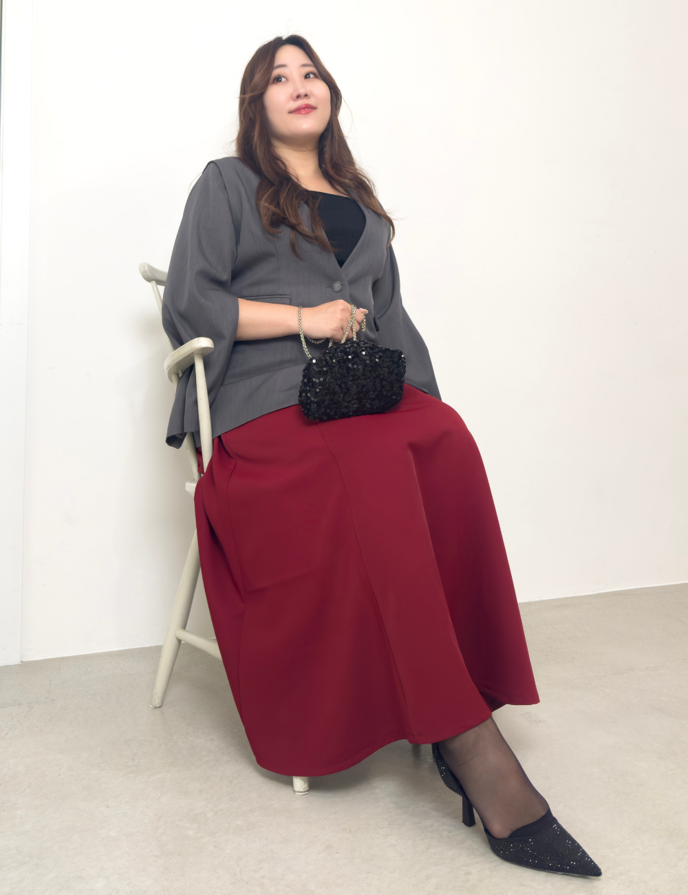 [Basic Line] Double Pocket Flared Skirt