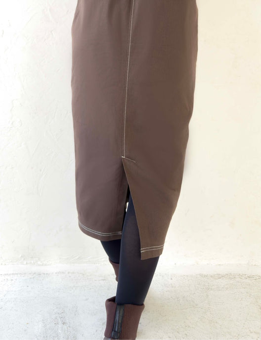 【ベーシックライン】デニムライクスカート