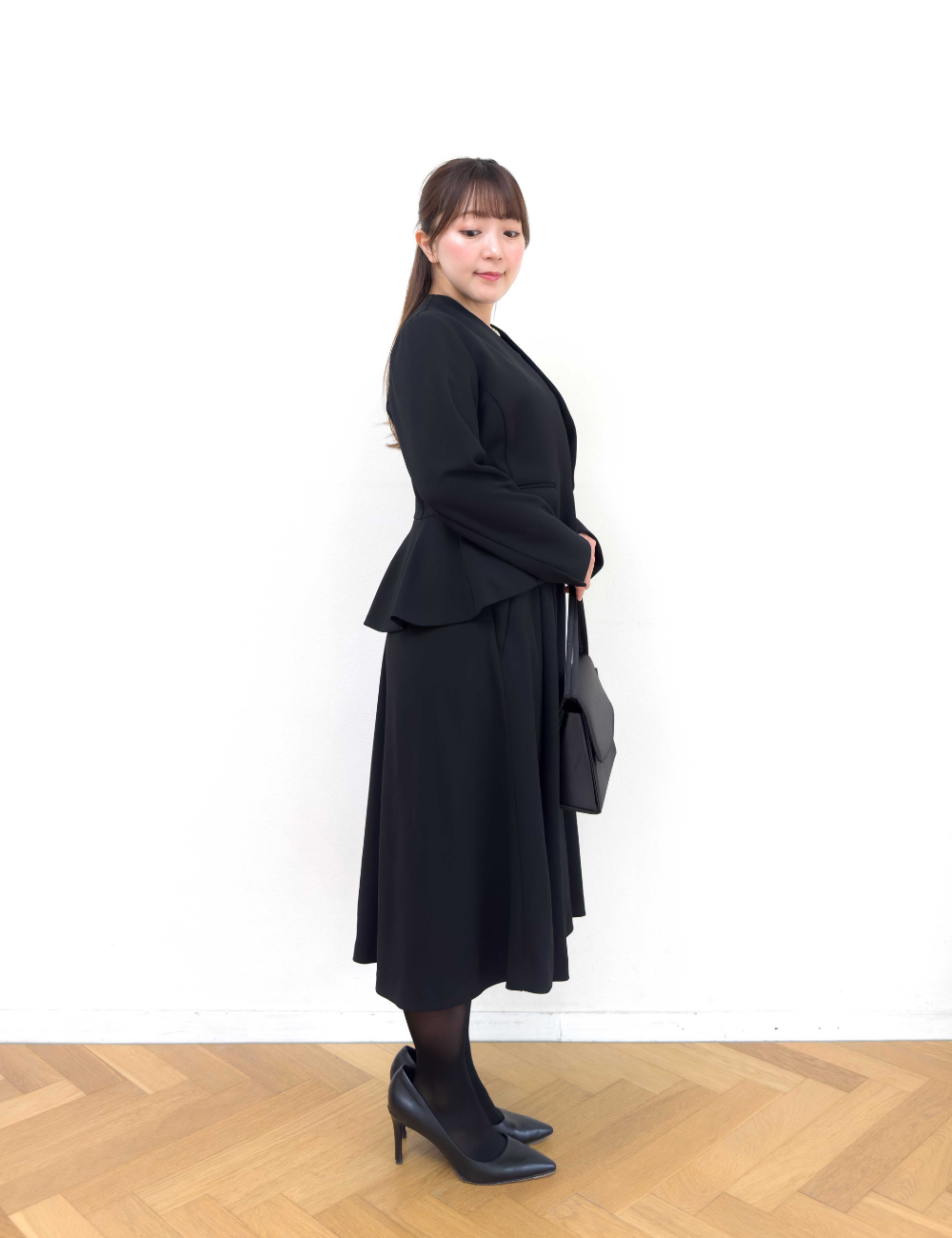 Washable and Stretchy Black Formal Wear (2-piece dress set)