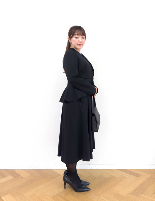 Washable and Stretchy Black Formal Wear (2-piece dress set)