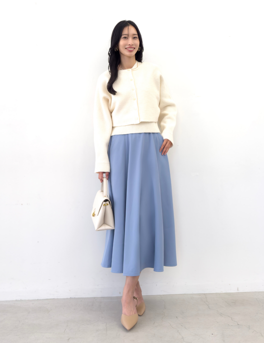 [Basic Line] Double Pocket Flared Skirt